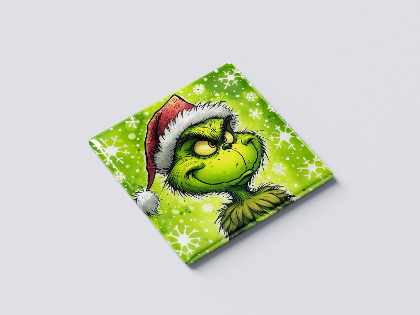 Grinch with Santa Hat