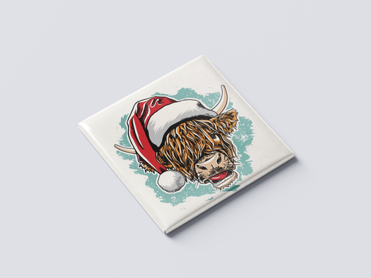 Christmas Highland Cow