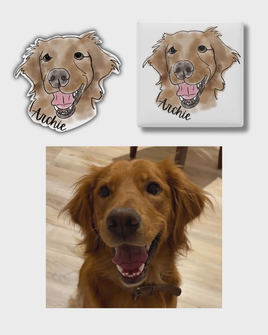 Custom Pet Magnet + Sticker Bundle
